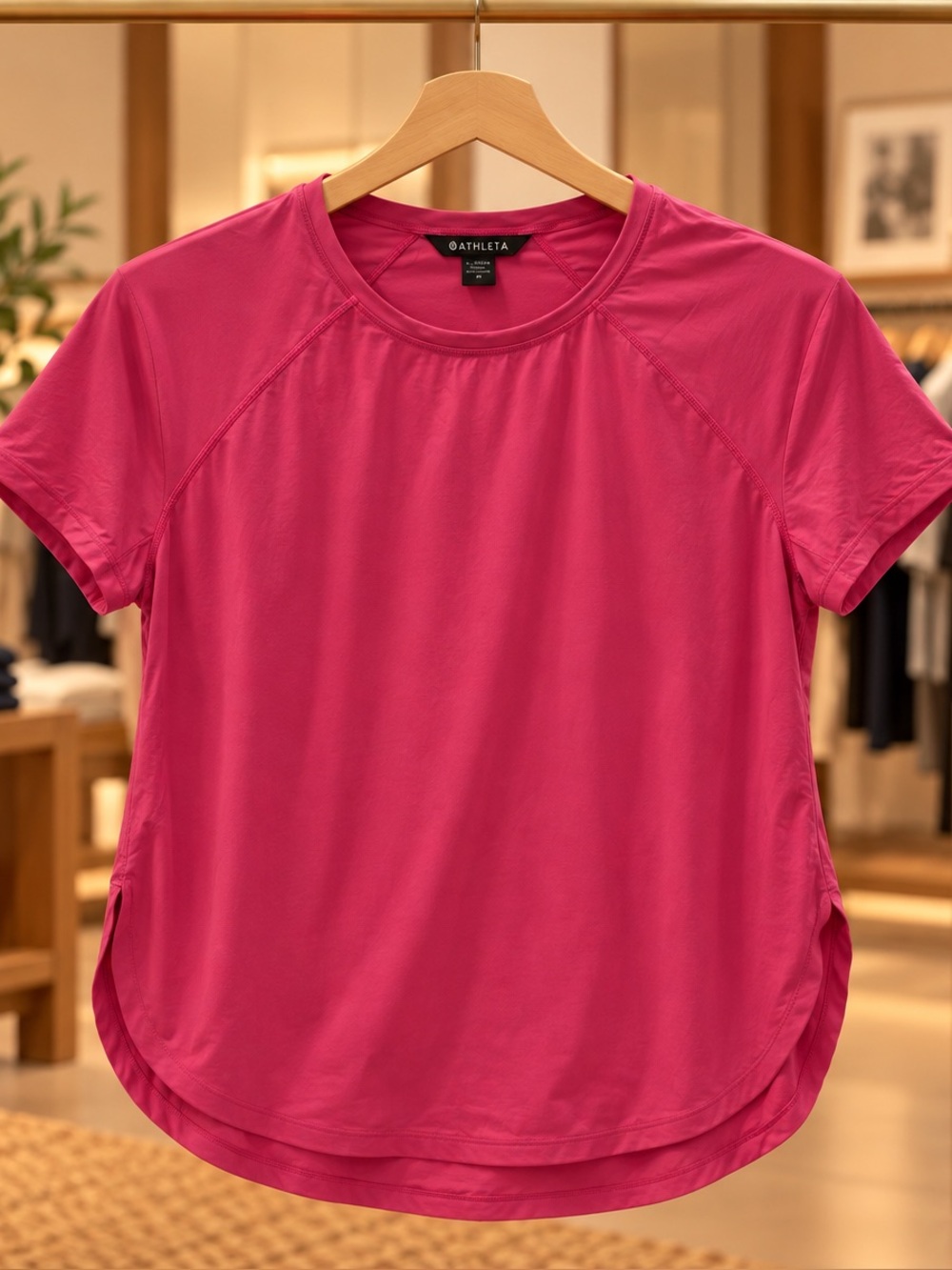 Athleta Ultimate Mesh Tee Pink Size Medium